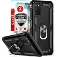 thumbnail image 1 of LeYi for Samsung Galaxy AO3s Case with Screen Protector 2 Pack, Magnetic Ring Kickstand, Black, 1 of 6