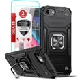 thumbnail image 1 of LeYi For iPhone SE 2022 Case (3rd Gen), iPhone 8/7/SE 2020/6s/6 Case, 2 x Screen Protector, Black, 1 of 7