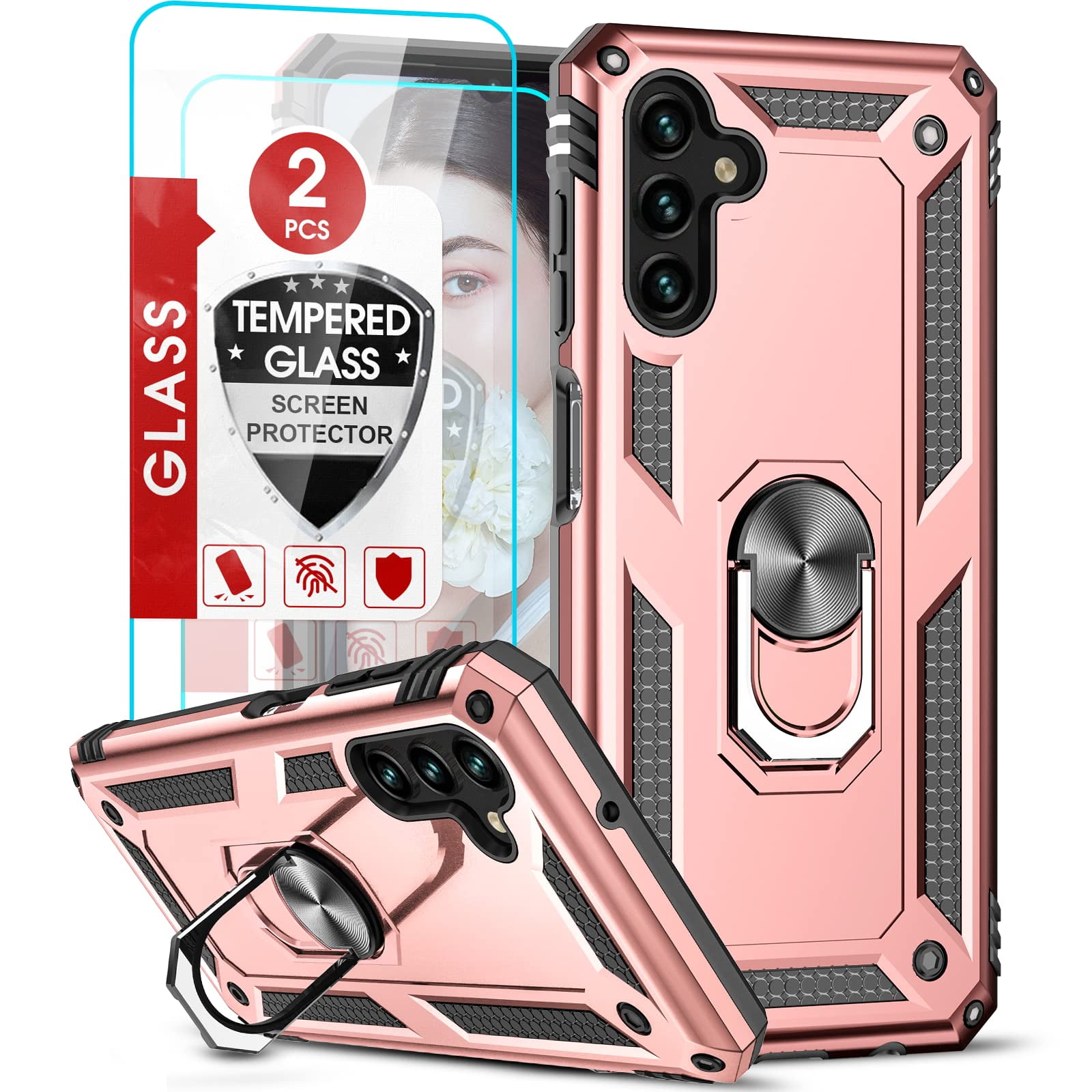 LeYi Galaxy A13 5G Case with Screen Protectors [2 Pack], MilitaryGrade Heavy Duty Phone Case