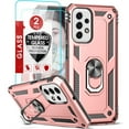 thumbnail image 1 of LeYi for Galaxy A23 5G Phone Case, Samsung Galaxy A23 5G Case with [2 Pack] Tempered Glass Screen Protectors, Heavy Duty Protective Phone Case with Magnetic Ring Stand for Samsung A23 5G, Rose Gold, 1 of 7