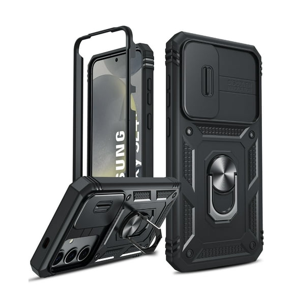 LeYi Military Grade Back Cover Cell Phone Case for Samsung Galaxy S24 Plus, Black