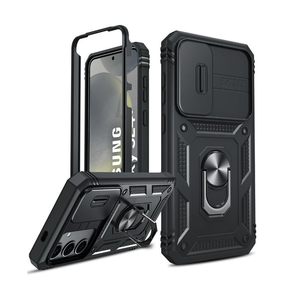 LeYi Military Grade Back Cover Cell Phone Case for Samsung Galaxy S24 Plus, Black