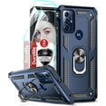 thumbnail image 1 of LeYi for Motorola G Play 2024 Case, Case for Moto G Play 2024 with 2 Pcs Screen Protector, [Military-Grade] Protective Case with Magnetic Ring Kickstand for Motorola Moto G Play 2024, Blue, 1 of 7