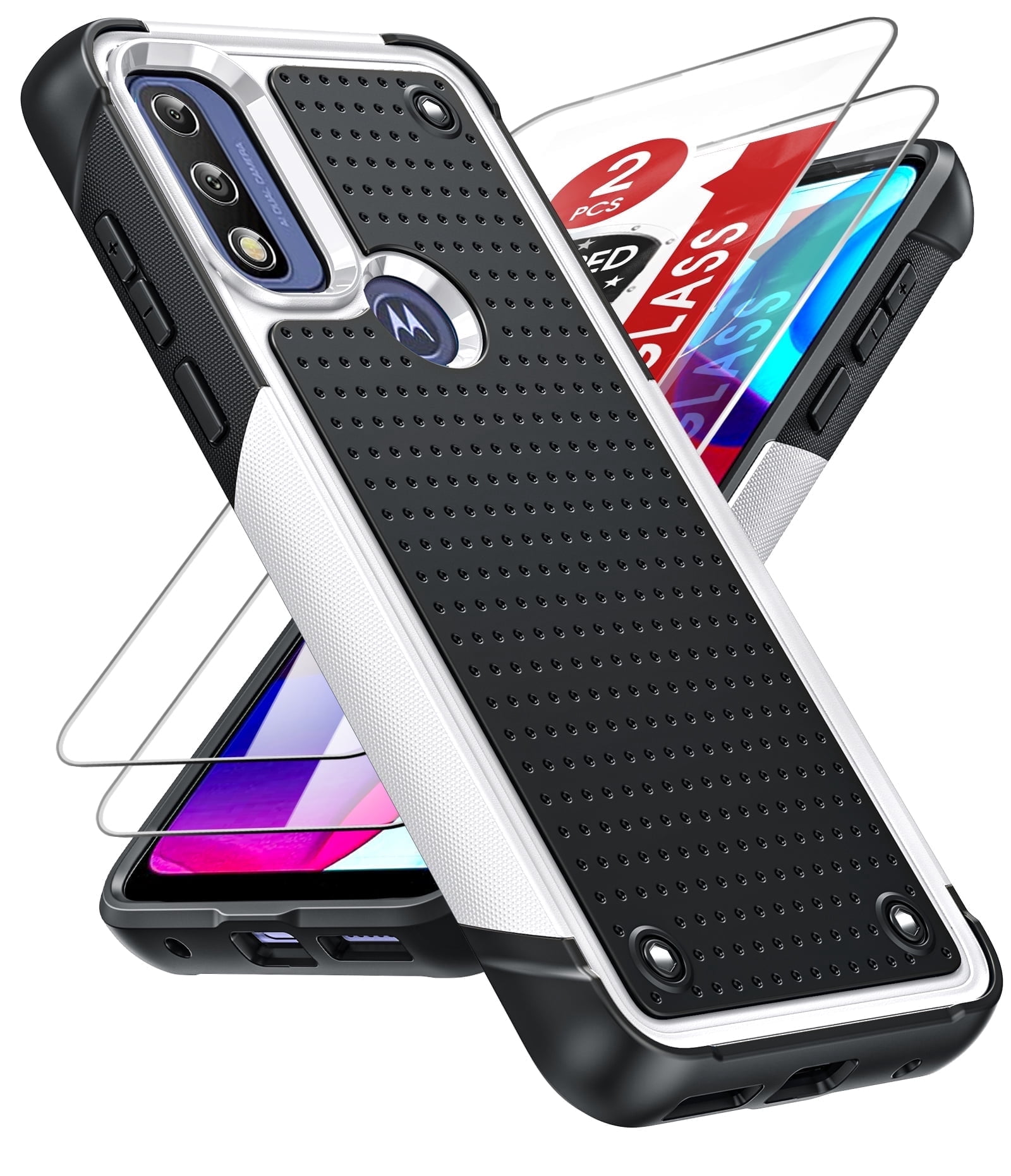 LeYi Phone Case For Moto G Pure 2022 with [2 Pack] Screen Protectors ...