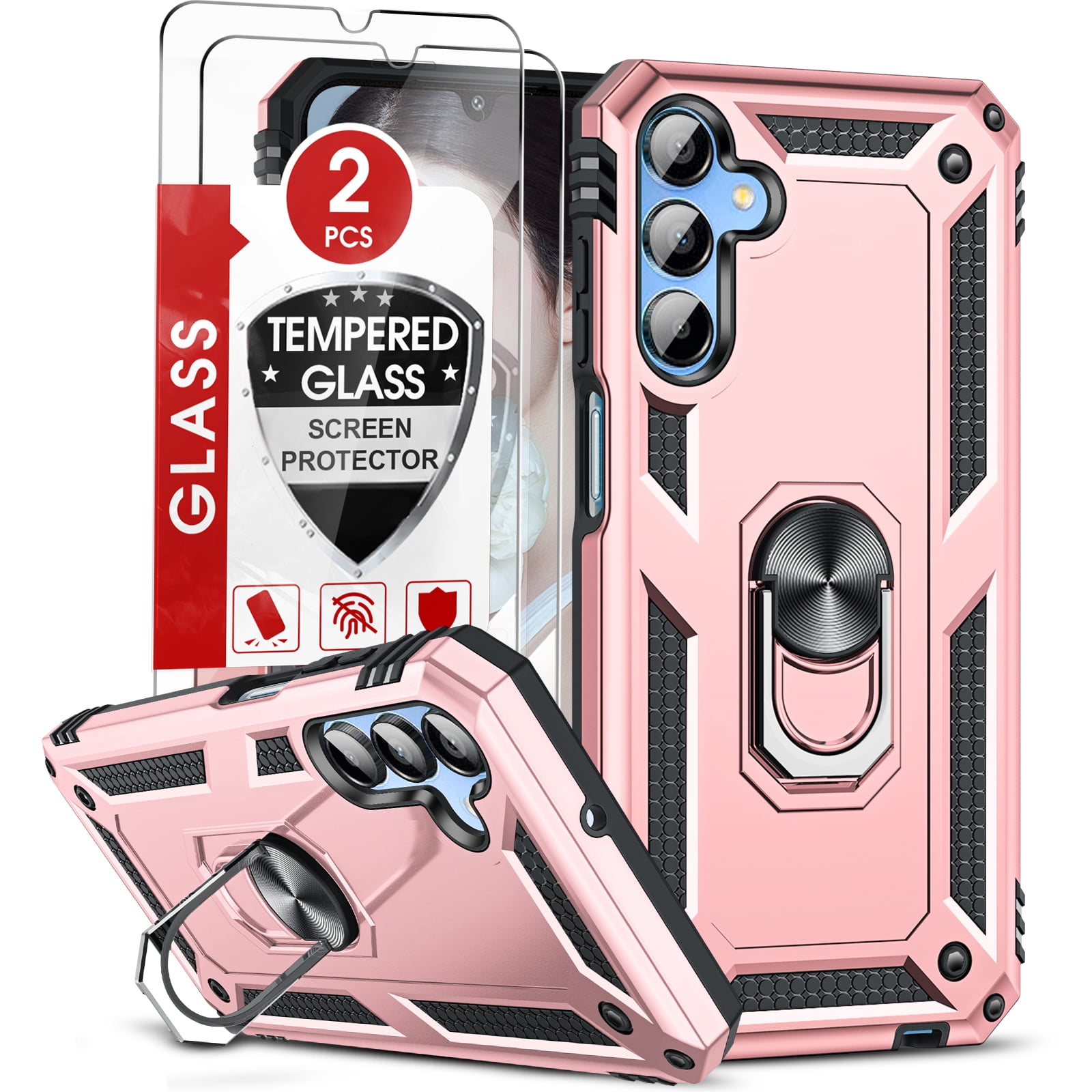 LeYi for Phone Case Galaxy A15 5g, Samsung A 15 Case with [2 Pack