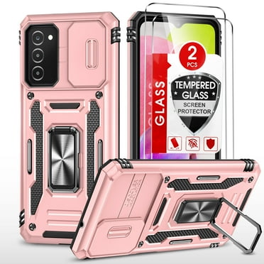 LeYi for Samsung Galaxy A03S 165.8 Case with Tempered Glass Screen Protector, Magnetic Holder