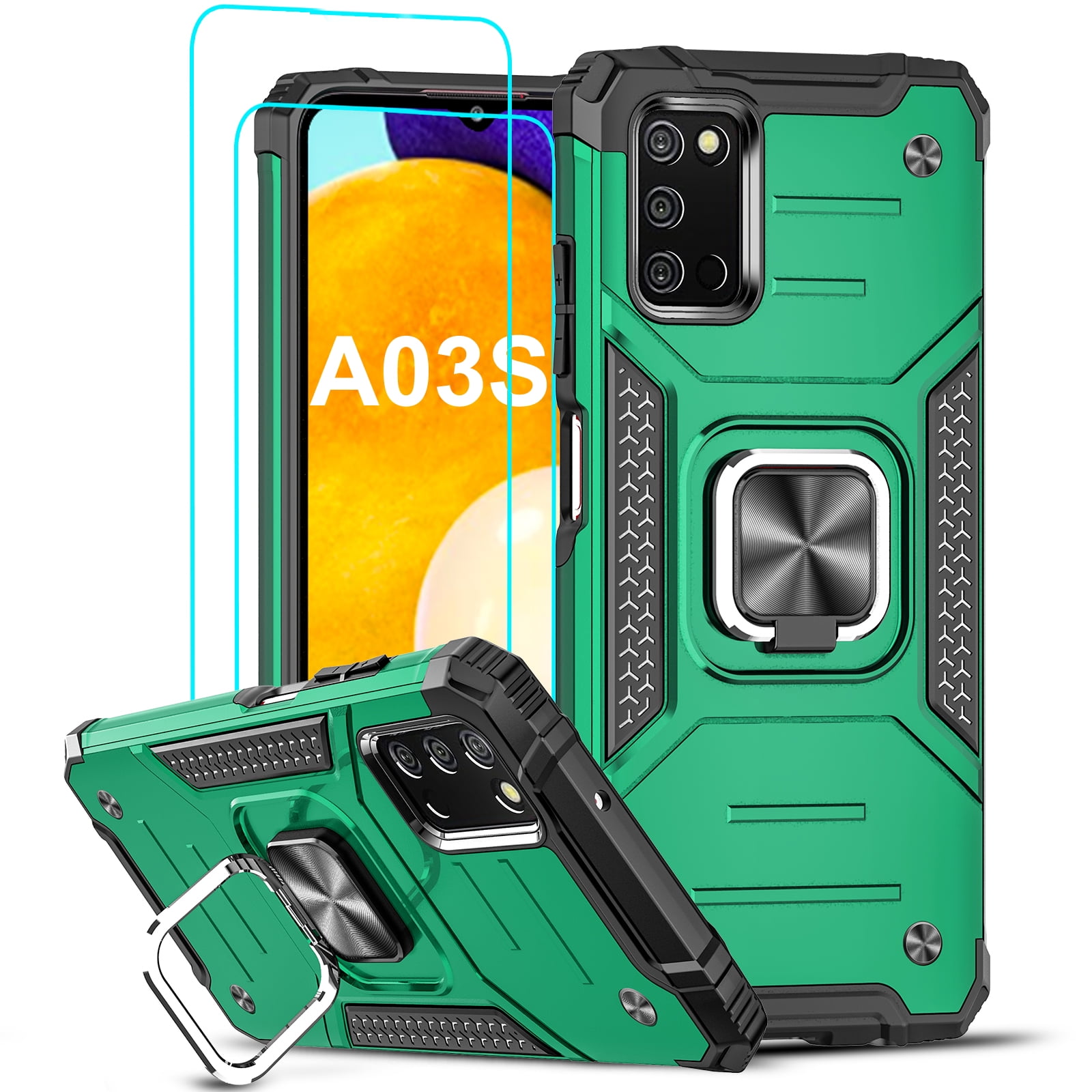 LeYi Samsung AO3S Case, Samsung Galaxy A03S Case (Not A03) with 2 x