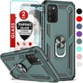 thumbnail image 1 of LeYi for Samsung Galaxy AO3s Case with Screen Protector 2 Pack, Magnetic Ring Kickstand, Deep Green, 1 of 8
