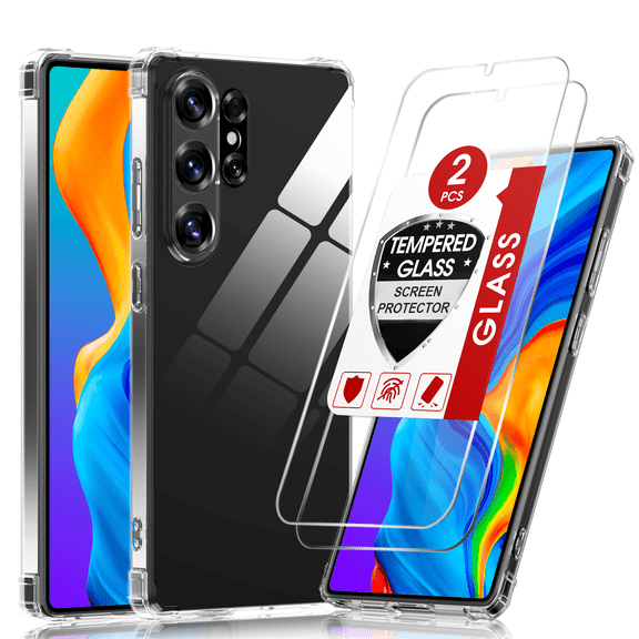 LeYi for Samsung Galaxy S25 Ultra Phone Case with Reinforced Corners, Slim Soft Silicone Cover Shockproof Protection for Samsung S25 Ultra Case - Clear