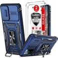 thumbnail image 1 of LeYi Samsung S20 FE Case, Galaxy S20 FE 5G Case with[2 Pack]Screen Protector, [Slide Camera Cover Protection] Military Grade Shockproof Full Body Protective Cover for Galaxy S20 FE Case - Blue, 1 of 8
