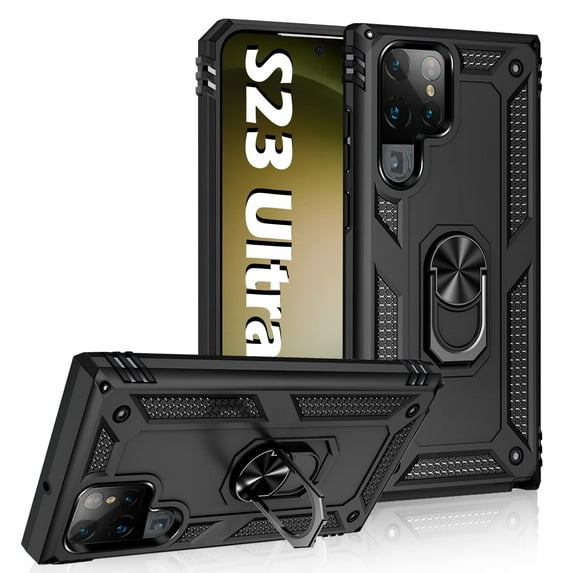 LeYi for Samsung S23 5G Ultra Cover Military Grade Shockproof Heavy Duty Protective, Black