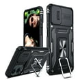thumbnail image 1 of LeYi for Moto G 5G 2024 Phone Case with Slide Camera Cover, [Military-Grade] Hard Case with Stand for G 5G, Black, 1 of 4