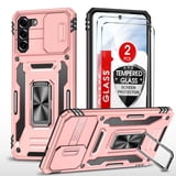 Starry Galaxy Roses LeYi for Samsung Galaxy S21 FE Case,2 Pack Screen Protector,Slide ...