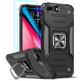 thumbnail image 1 of LeYi For iPhone 8 Plus Case, iPhone 7 Plus Case: 2 x Glass Screen Protector, Support Magnet Mount, Black, 1 of 7