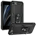 thumbnail image 1 of LeYi for iPhone SE Case, iPhone SE 2022/2020 Case, [Military-Grade] Protective Phone Case with Magnetic Metal Kickstand for iPhone SE 3rd/ 2nd Gen, Black, 1 of 8