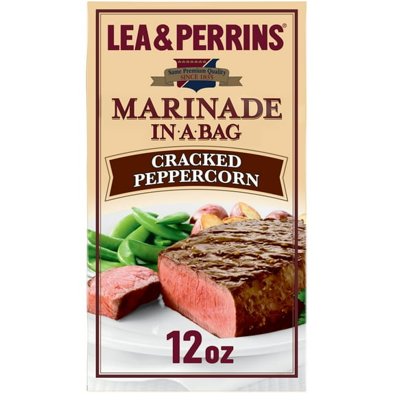 Lea & Perrins Marinade in a Bag Cracked Peppercorn Liquid Marinade, 12 oz. Bag