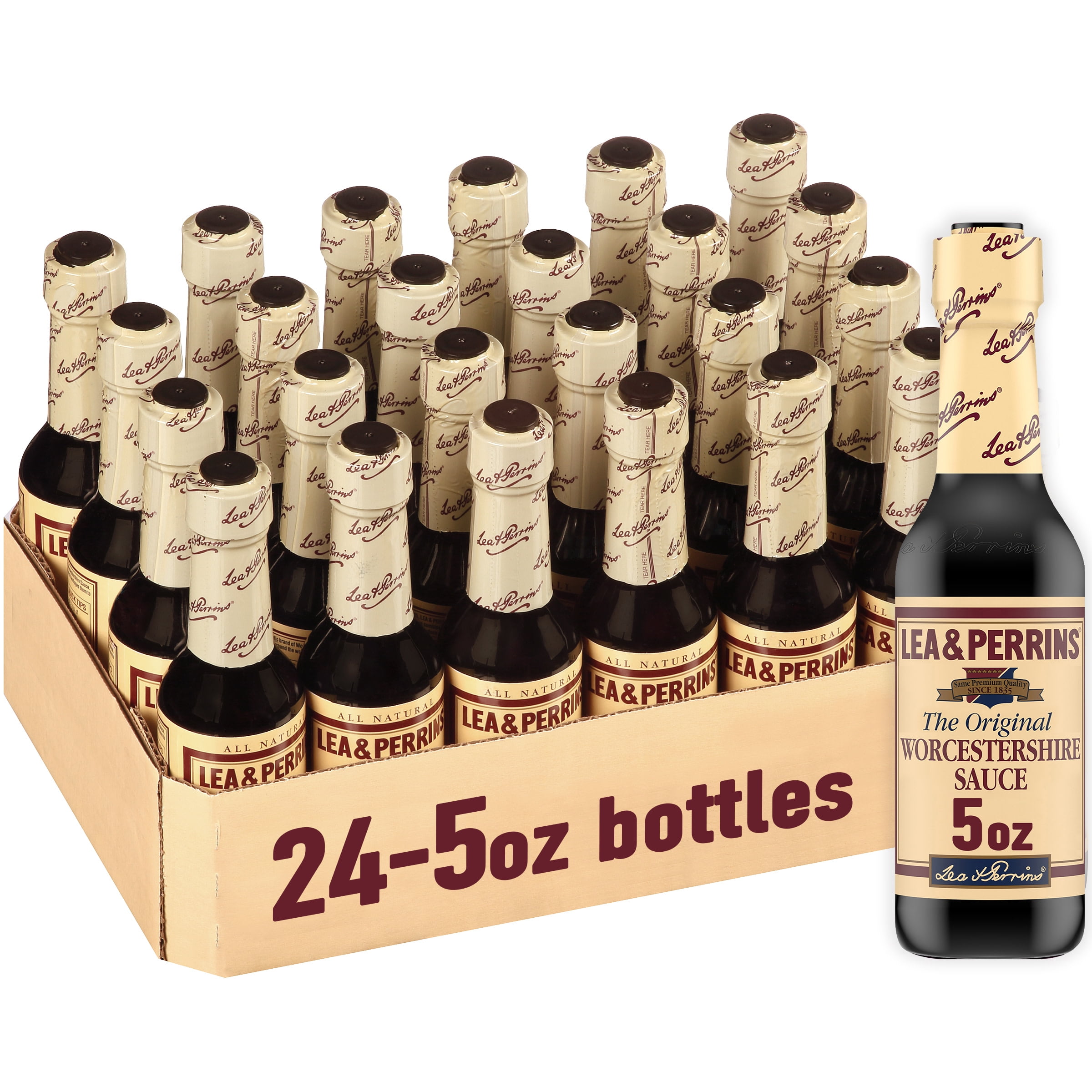 Lea & Perrins The Original Worcestershire Sauce, 24 ct Casepack, 5 fl oz Bottles