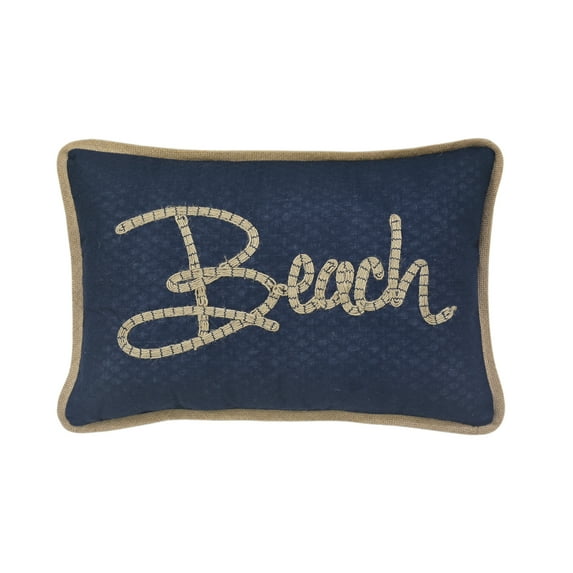 Lea Unlimited "Beach" Themed Rectangular Throw Pillow