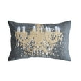 thumbnail image 1 of Lea Unlimited Cobalt Blue and Brass Illuminated Chandelier Decorative Pillow, 1 of 4