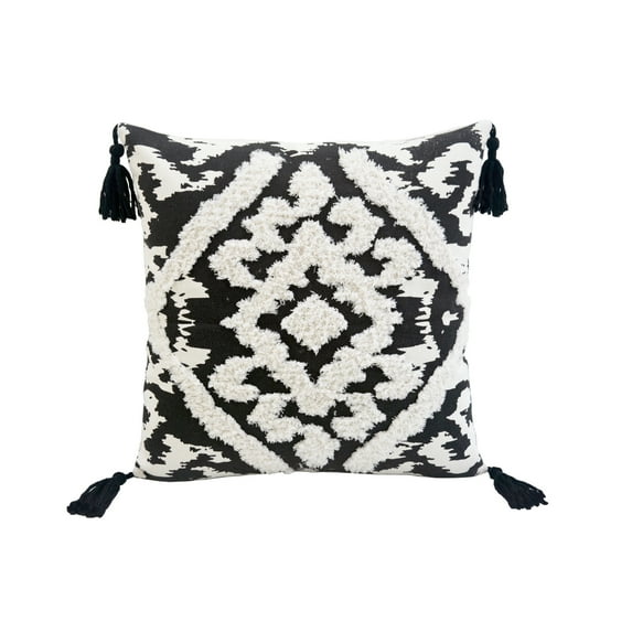 Lea Unlimited Morocco Black Cording Embroidery Accent Pillow