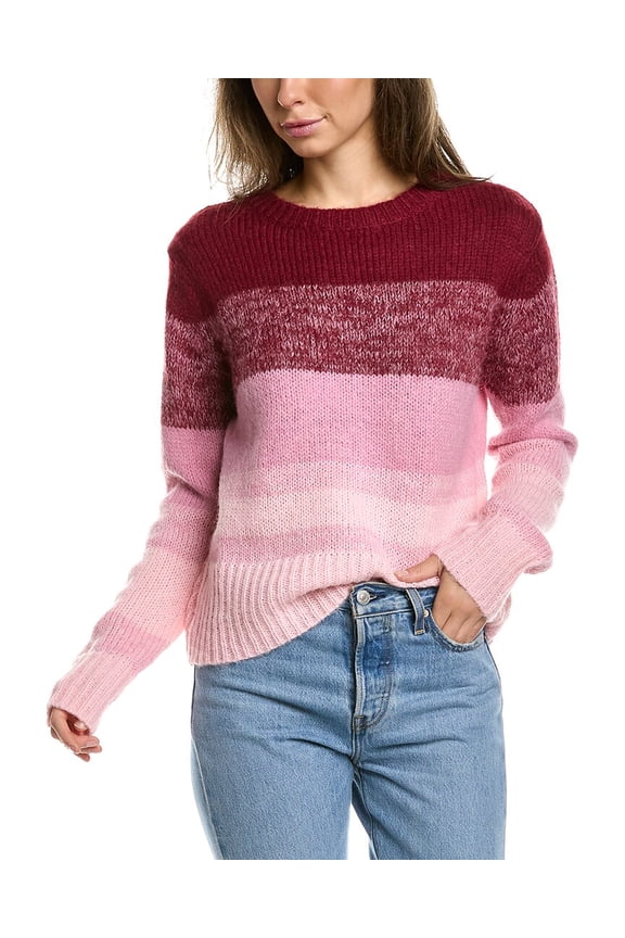 womens  Ombre Wool-Blend Sweater, m, Pink