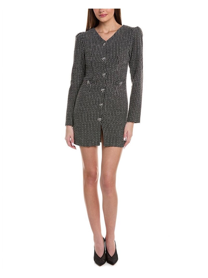 Lea & Viola womens Tweed Mini Dress, m, Black