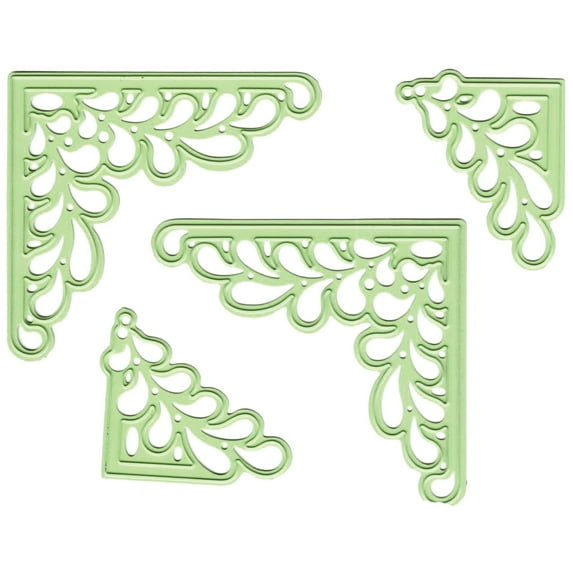 Lea'bilities Cut & Emboss Dies-Corner, 1.375"X1.25" & 2.25"X2.5"