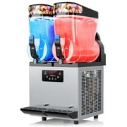 Leacco Commercial Slush Machine, 30L Frozen Drink Margarita Machine Smoothie Slushie Maker Stainless Steel 110V, 1000W, 8 Gallon