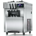 thumbnail image 1 of Leacco Soft Serve Ice Cream Maker Machine Commercial with 2 Hoppers, 3 Dispensers, 110V, 1 of 7
