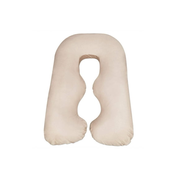 Leachco Back 'N Belly Contoured Body-Hugging Pregnancy Pillow for Belly Support, Latte Ligero