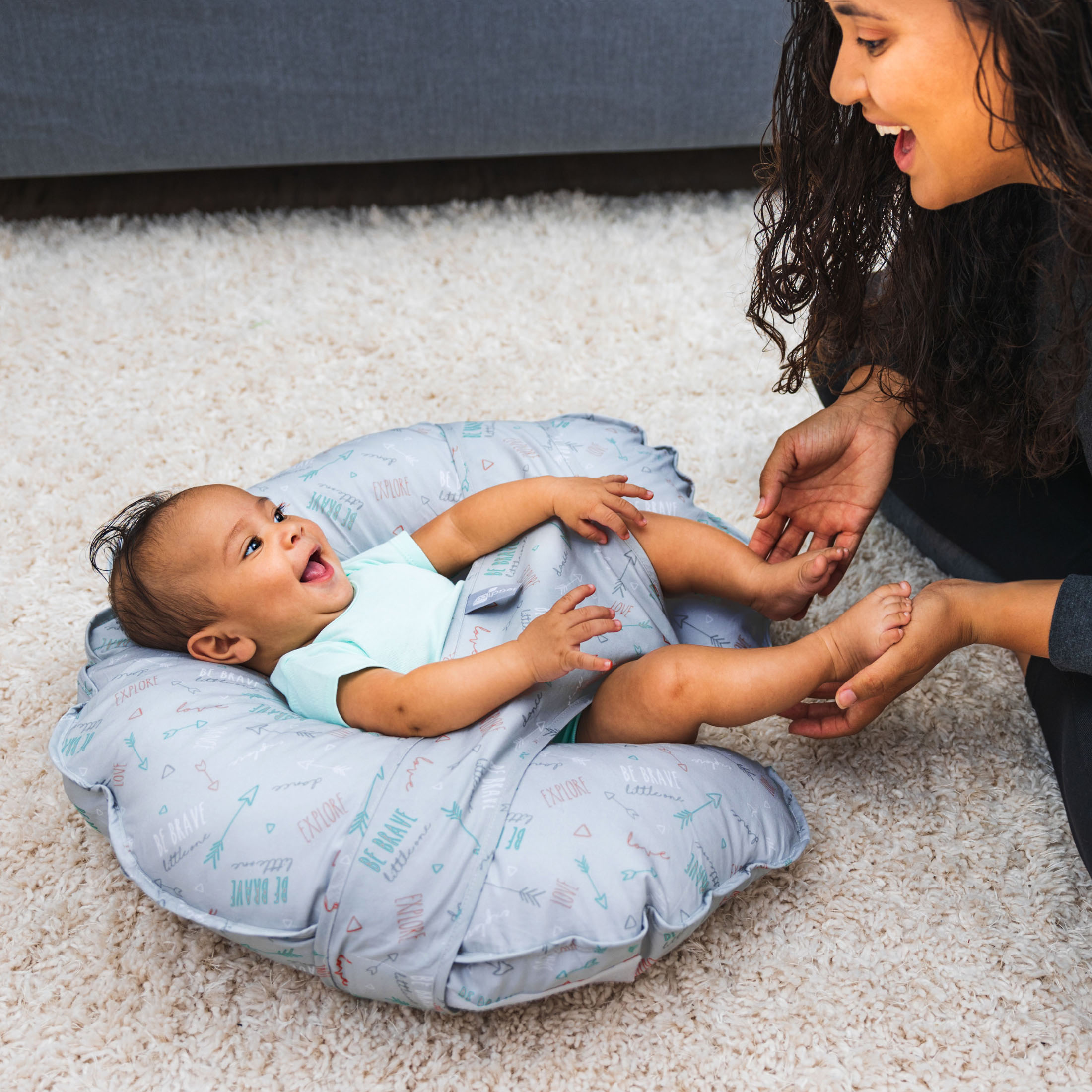 Leachco Cuddle U Original Be Brave Nursing Pillow More Sham Style Removable Cover Walmart