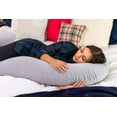 thumbnail image 1 of Leachco Snoogle Chic Jersey Body Pillow - Heather Gray, 1 of 11