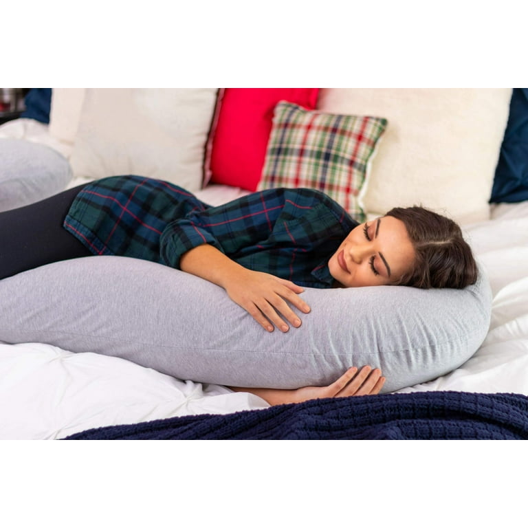 Leachco Snoogle Chic Jersey Body Pillow Heather Gray