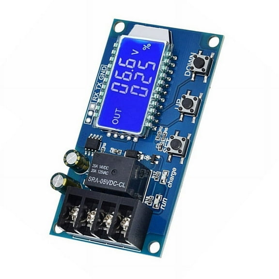 Lead-Acid Lithium Battery Charger Module 6-60V 10A LCD Display Control Overcharge Protection Board Automatic Charging,1 * Module,Blue
