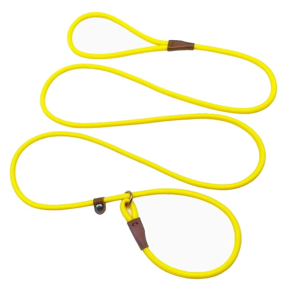 Lead Control Leash for Dogs No Pull, 13+ Colors Classic Dog 7 FT Pet Slip Leash, 1/4 Rope Lead for Small Medium Animals (7ft*1/4", Yellow)