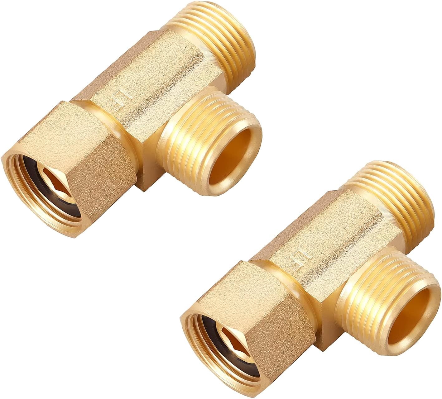 Lead-Free Brass 2 PCS 3/8 Inch Angle Stop Add-A-Tee Compression Tee ...