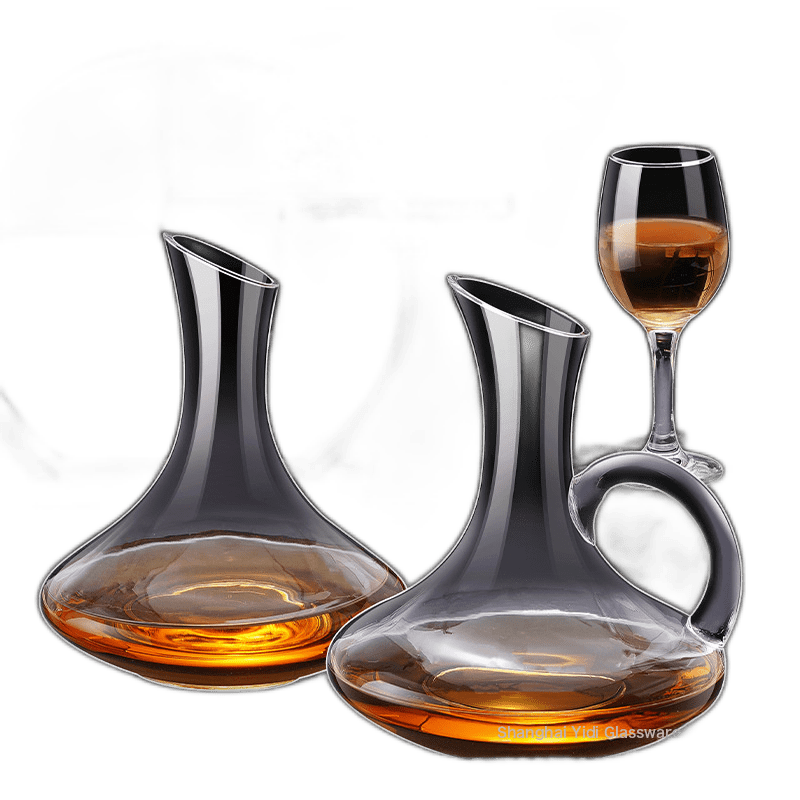 Lead Free Glass Oblique Mouth Simple Red Wine Wake Wakers With Wine