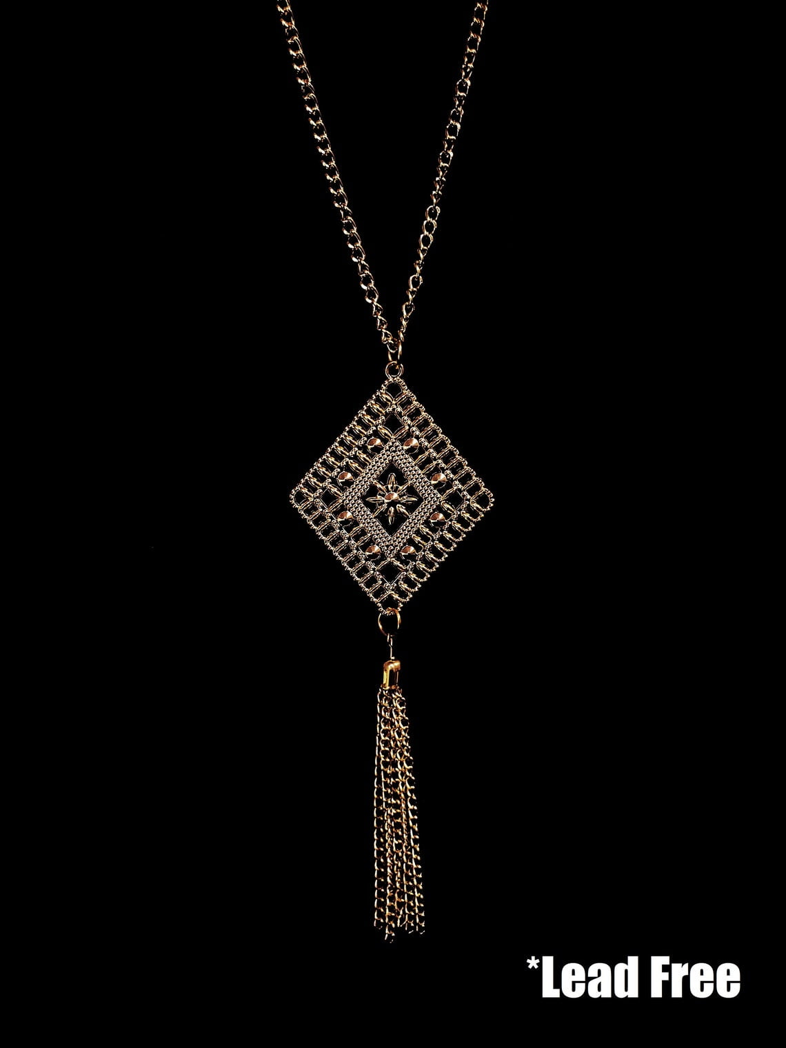 Lead Free Long Gold-colored Necklaces FREE SHIPPING