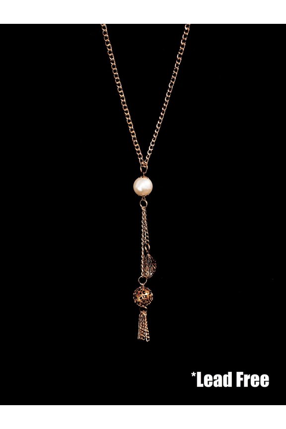 Lead Free Long Gold-colored Necklaces FREE SHIPPING