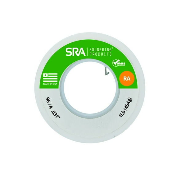 Lead Free Rosin Flux Core Silver Solder, 96/4 .031-Inch, 1-Pound Spool