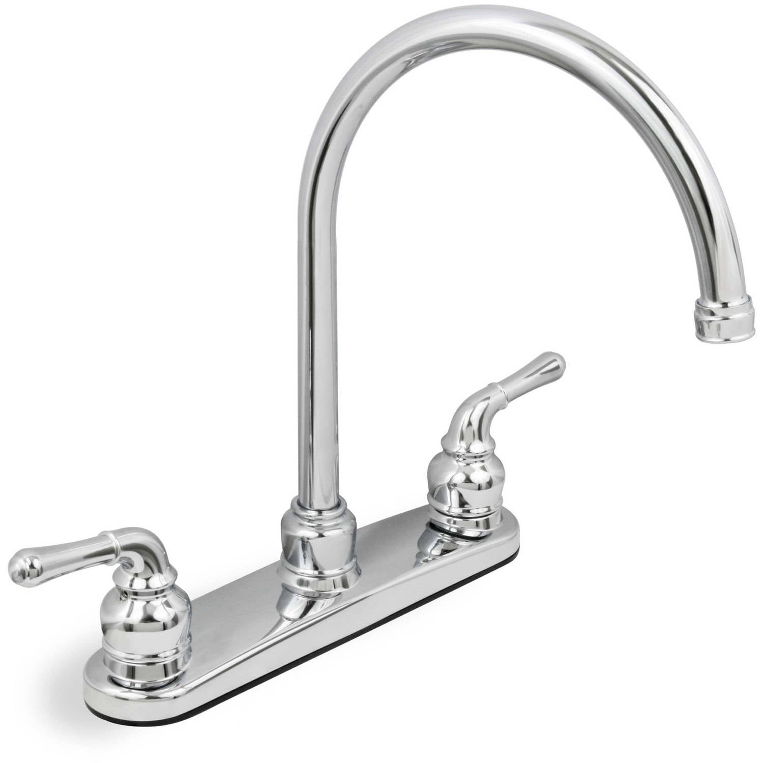 Double Handle Kitchen Faucet with Non-Metallic Side Sprayer