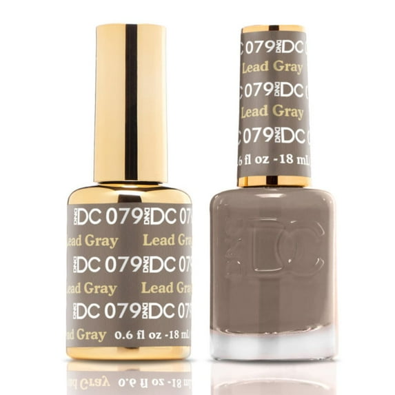 Lead Gray #079 & Matching Polish Set - DND Gel & Lacquer