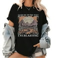 thumbnail image 1 of Lead Me In The Way Everlasting Print Graphic Tee T-Shirt Top Cotton Short Sleeve Round Neck Black S-5XL, 1 of 5