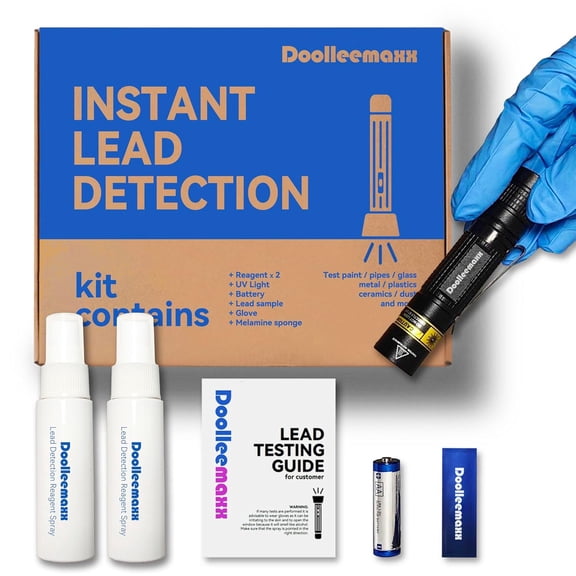 Lead Paint Test Kit | Up to 4800 Uses| Lead Test Kit for Paint, Ceramics & More | Lead Test Refill | UV Light Visible | Home Safety & Easy to Use (Lead Test Kit)