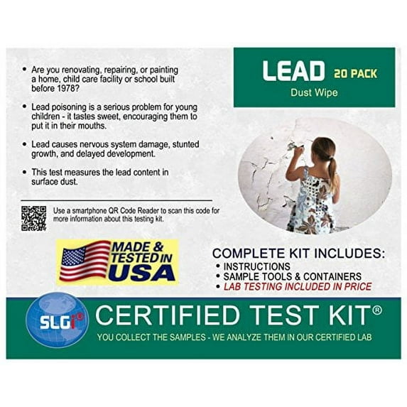 Lead Test Kit in Dust Wipes 20PK (1 Bus. Day) Schneider Labs