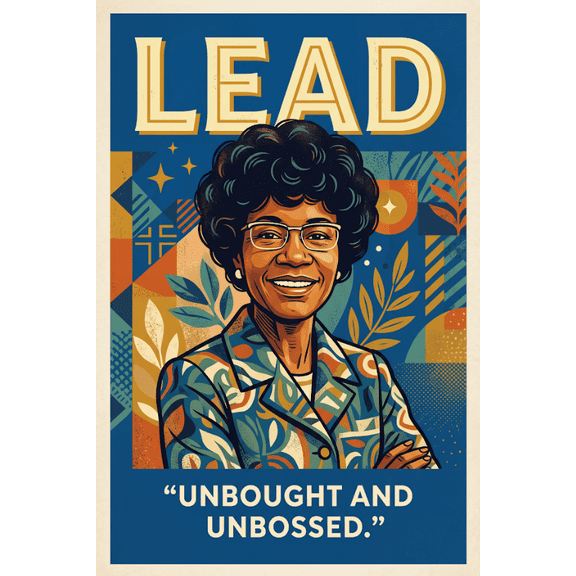 Lead Unbought and Unbossed Poster Motivational Leadership Wall Art Decor