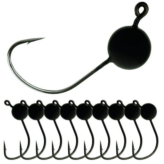 Lead Wacky Jig Head: 1/8 oz. 10pk- Black