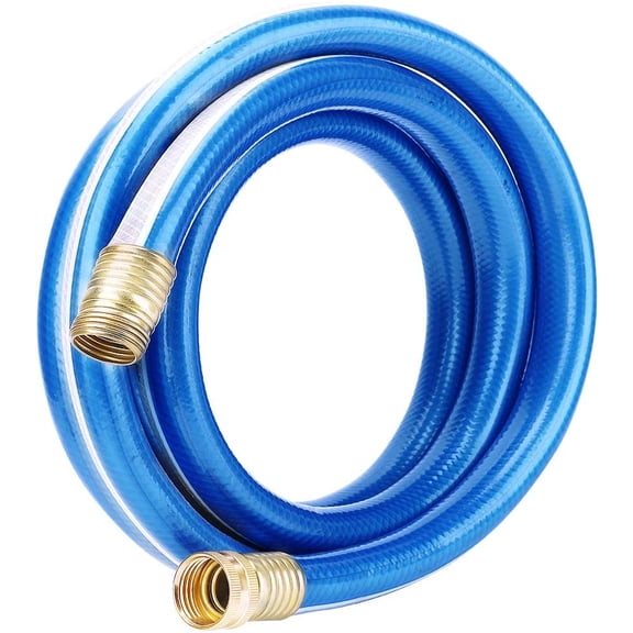 Lead-in Blue Short Garden Hose 3/4 in. x 3 ft. -No Kink, Leak Free, Flexible, Male to Female Fittings -Heavy Duty Lightweight PVC