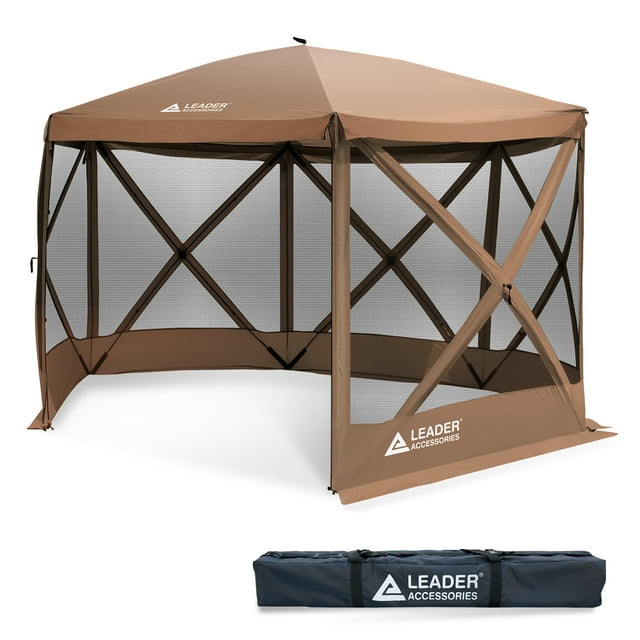 Leader Accessories 11.5ft Gazebo Tent Pop up 6 Sided Canopy Instant