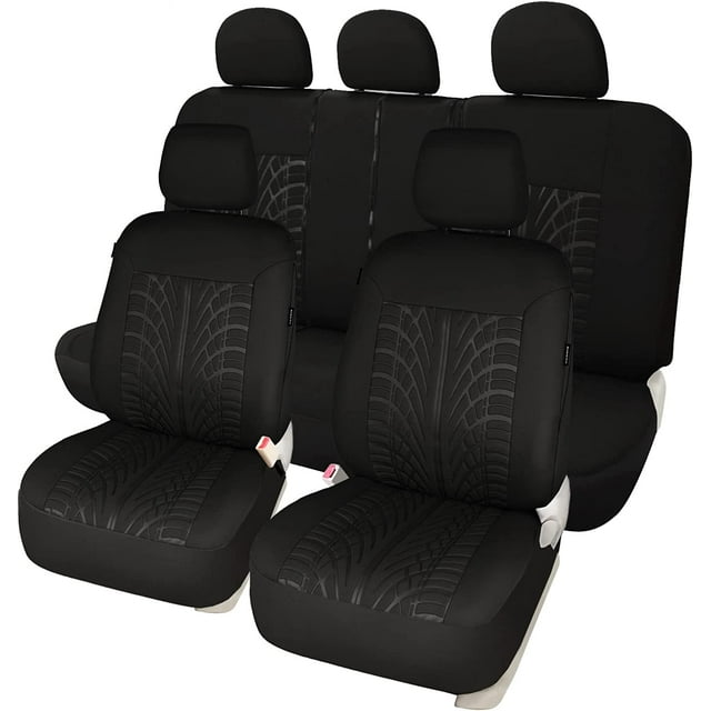 Leader Accessories 17pcs Auto Universal Embossed Cloth Car Seat Covers